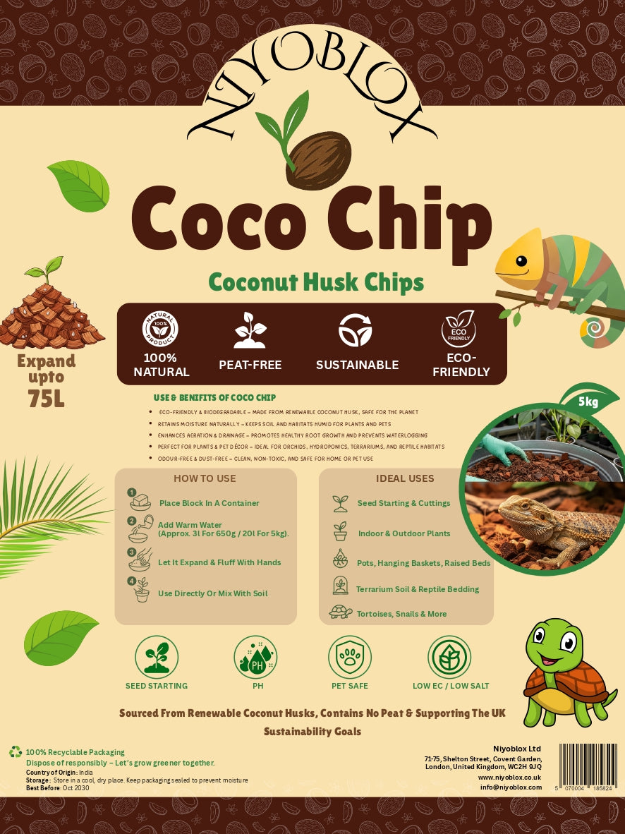 Coco Chips 5kg Blocks for Mulch