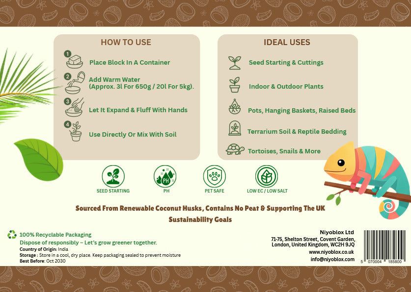 Coco Coir 650g Brick